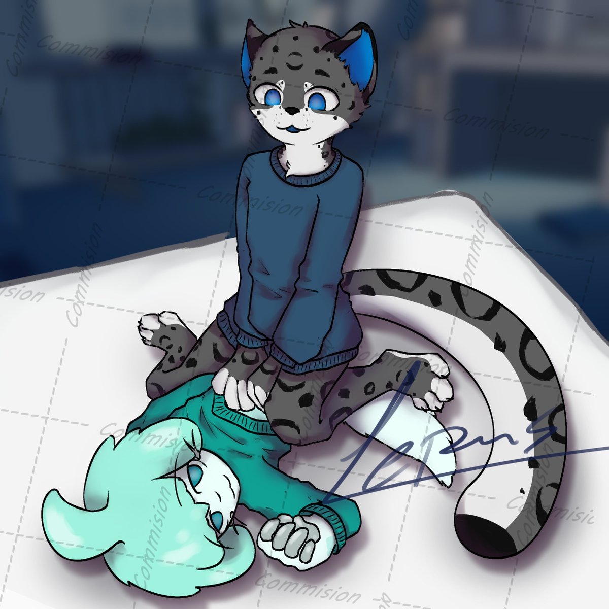 LepusBepus's tweet photo. Finished comm for @Nareweeb 
With my oc on top of his. 

#furry #fursona #commision #art #artcommision #artist #furryart #furryartist https://t.co/L6ZgKNo5rO