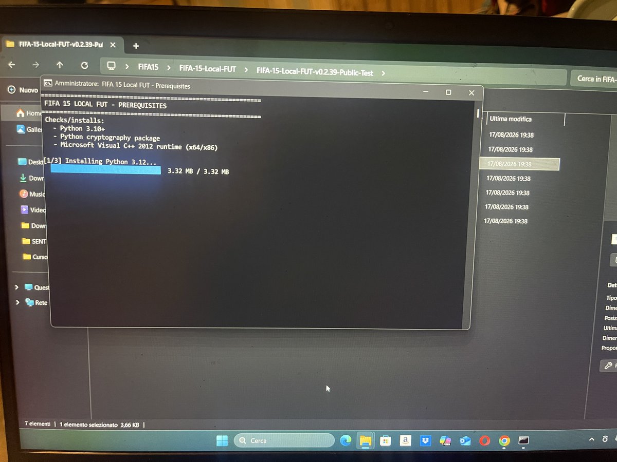 d6ufiffif's tweet photo. @Jxke72 A me rimane bloccato a INSTALL_PREREQUISITES.cmd . Non mi fa fare il primo dei 3 caricamenti ma si blocca nel primo . Come posso risolvere questo? https://t.co/olCp2JRUYU