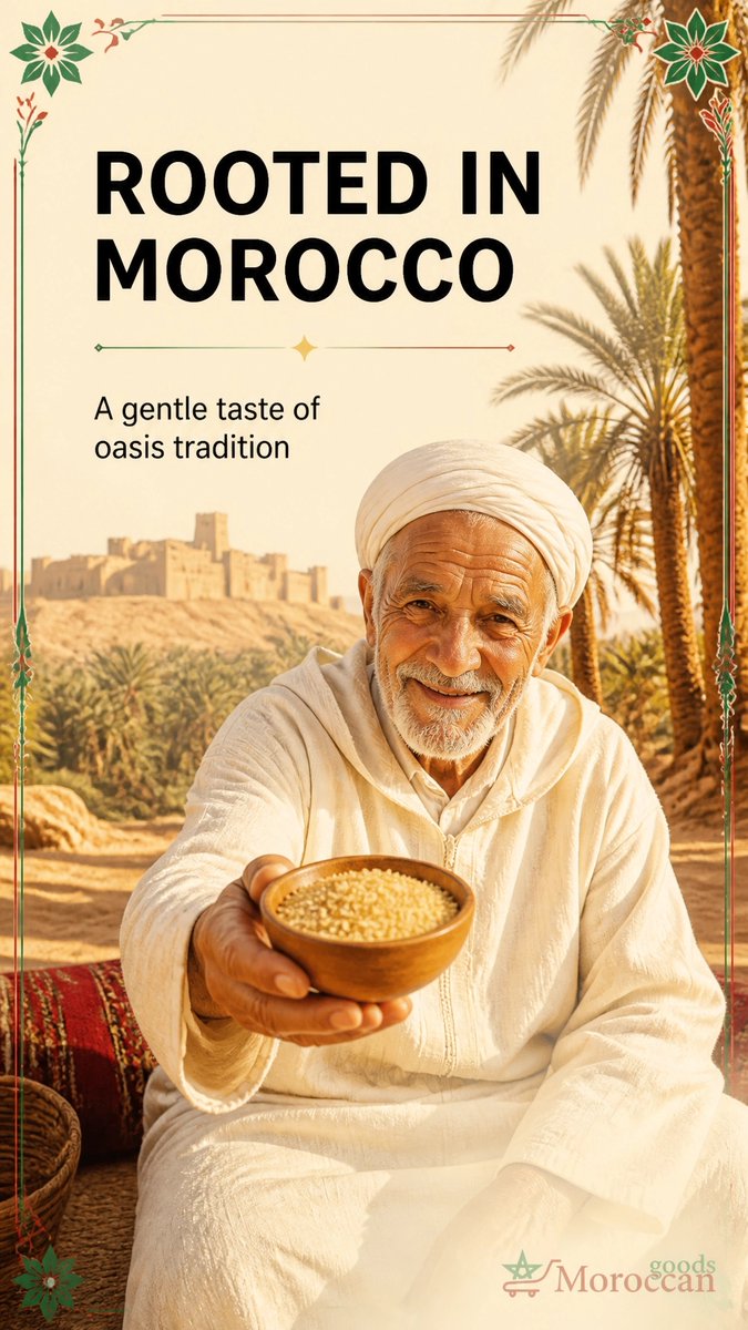 GoodsMoroccan's tweet photo. From Morocco’s palm groves, palm date pollen reflects oasis tradition: naturally nourishing and traditionally enjoyed with honey or yoghurt. A heritage ingredient, treasured across generations. #MoroccanHeritage https://t.co/pEbLO5EHCg