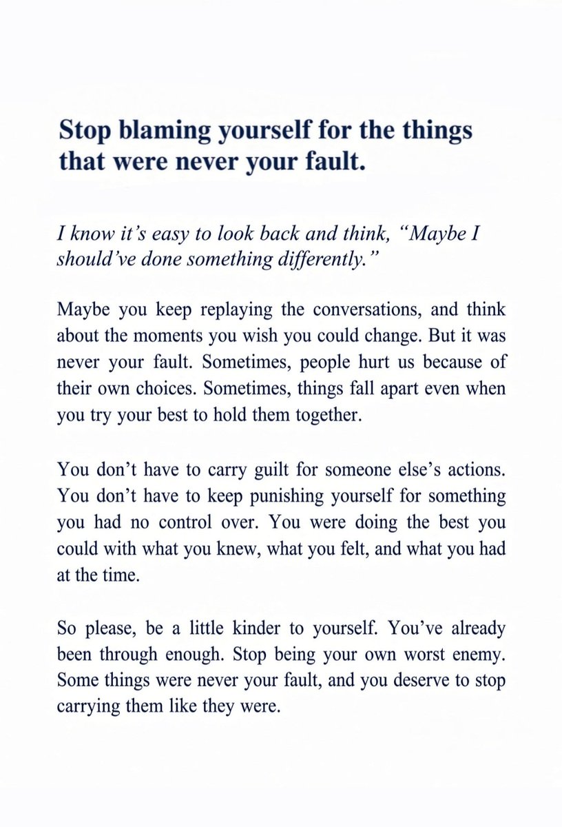 Liminal1988's tweet photo. Stop blaming yourself for the things that were never your fault. https://t.co/FRz6aRrJDn