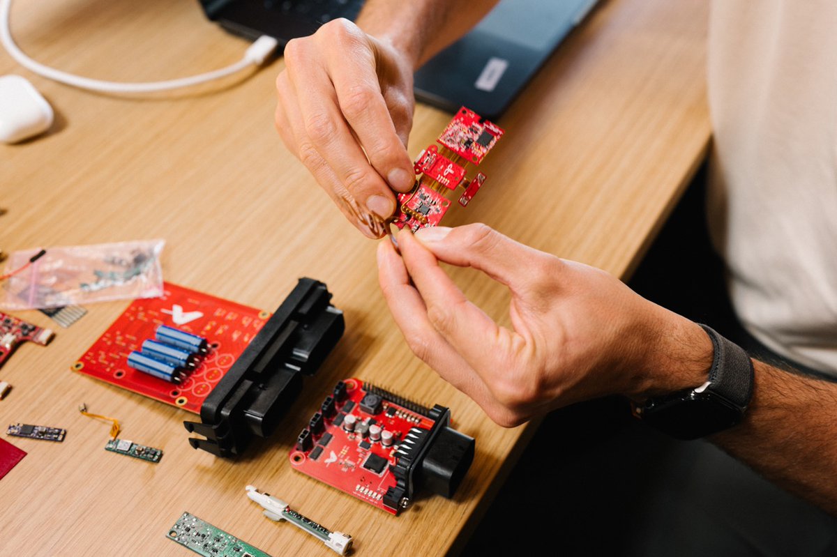 BuildWithFlux's tweet photo. A render tells you the design is valid. Holding the board tells you whether you were right.

That gap is the entire problem with hardware, and it's why there's a table like this in the office.

You can't debug a physical object from a screenshot. https://t.co/CzbSXKPlKL
