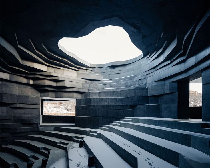The_SpaceArch's tweet photo. Chapel of Sound interior and exterior 
📍 Chengde, Hebei Province, China . near the Jinshanling section of the Great Wall. https://t.co/KUapkpm1yj