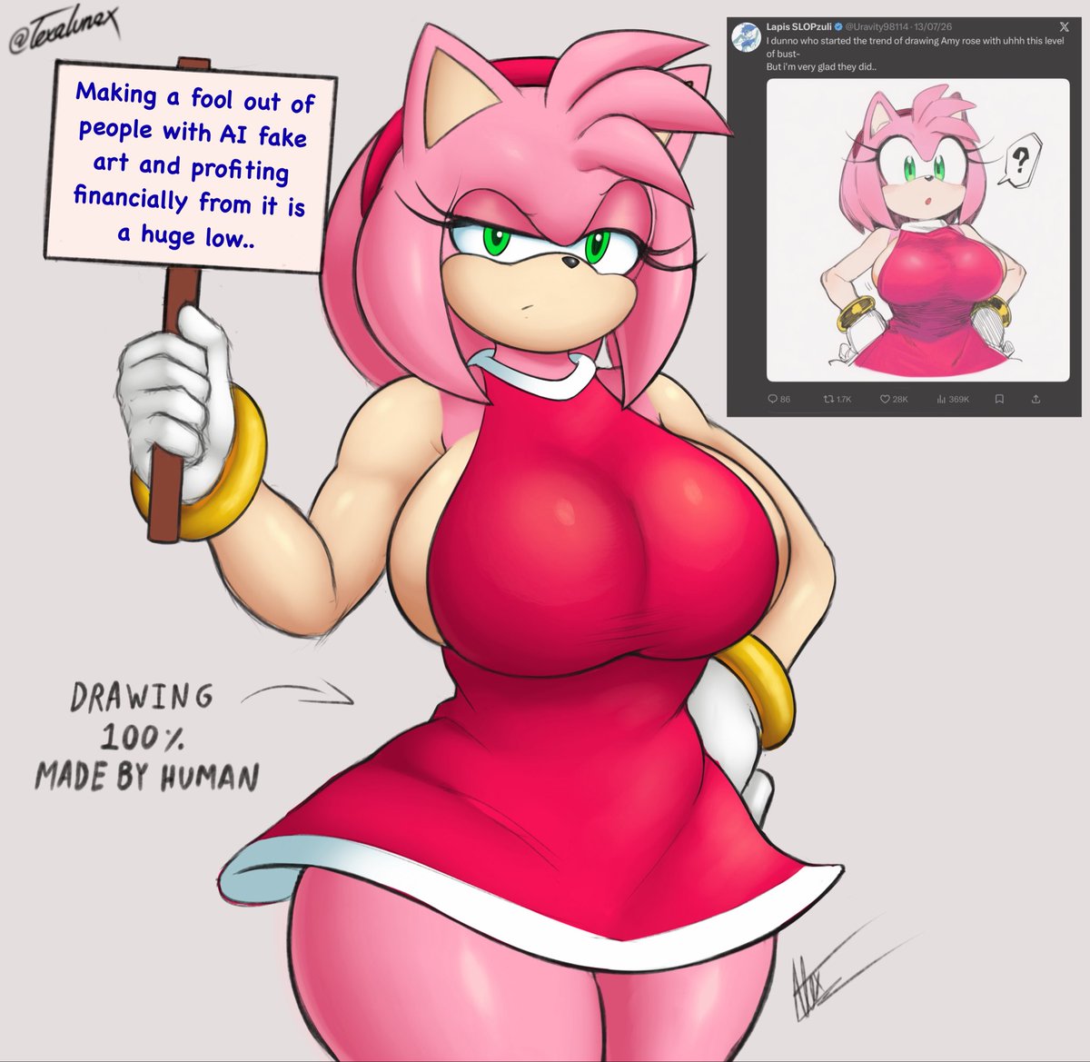 TexaLunax's tweet photo. Busty Amy rose has a message https://t.co/e38Je0v7x2