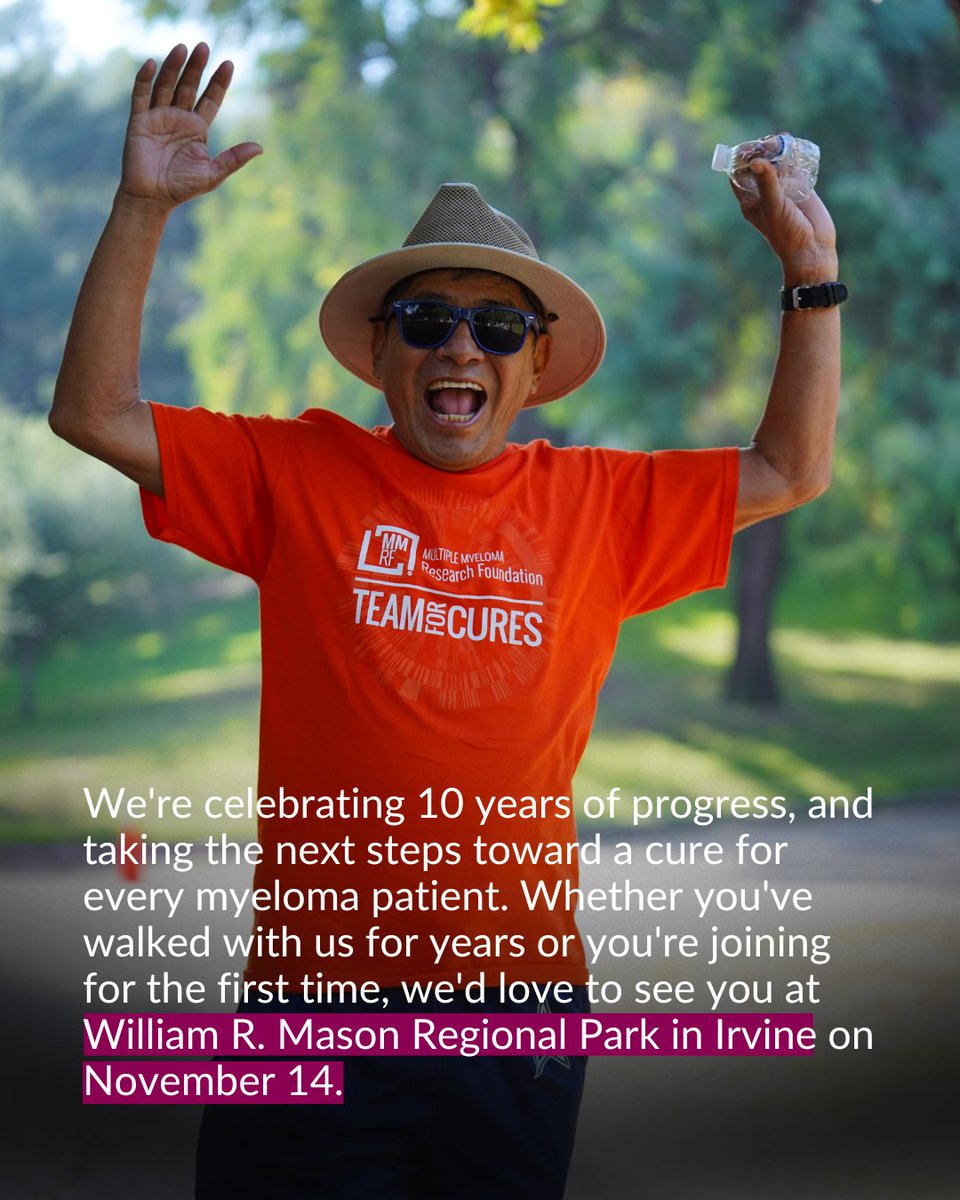 theMMRF's tweet photo. The MMRF Southern California Walk has helped drive a decade of myeloma progress. Join us as we take the next steps toward a cure. Register today: https://t.co/iCxACam9T7 https://t.co/BYj14OBXpW