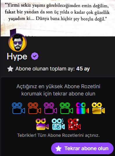 Alpolx's tweet photo. sadece twitchte 45 ay sub streak, kicke geçildikten sonraki takip süremi hesaplayamayacağım. Hem aile, hem kendi işim gücüm yerinde, öyle bir para derdim de yok. Mavi tikin de para kazanmasından ıvırına zıvırına her şey kapalı, elon baba 3 ay bedava verdi sağolsun. Kraldan çok kralcı olmamak gerekiyor hayatta fatih