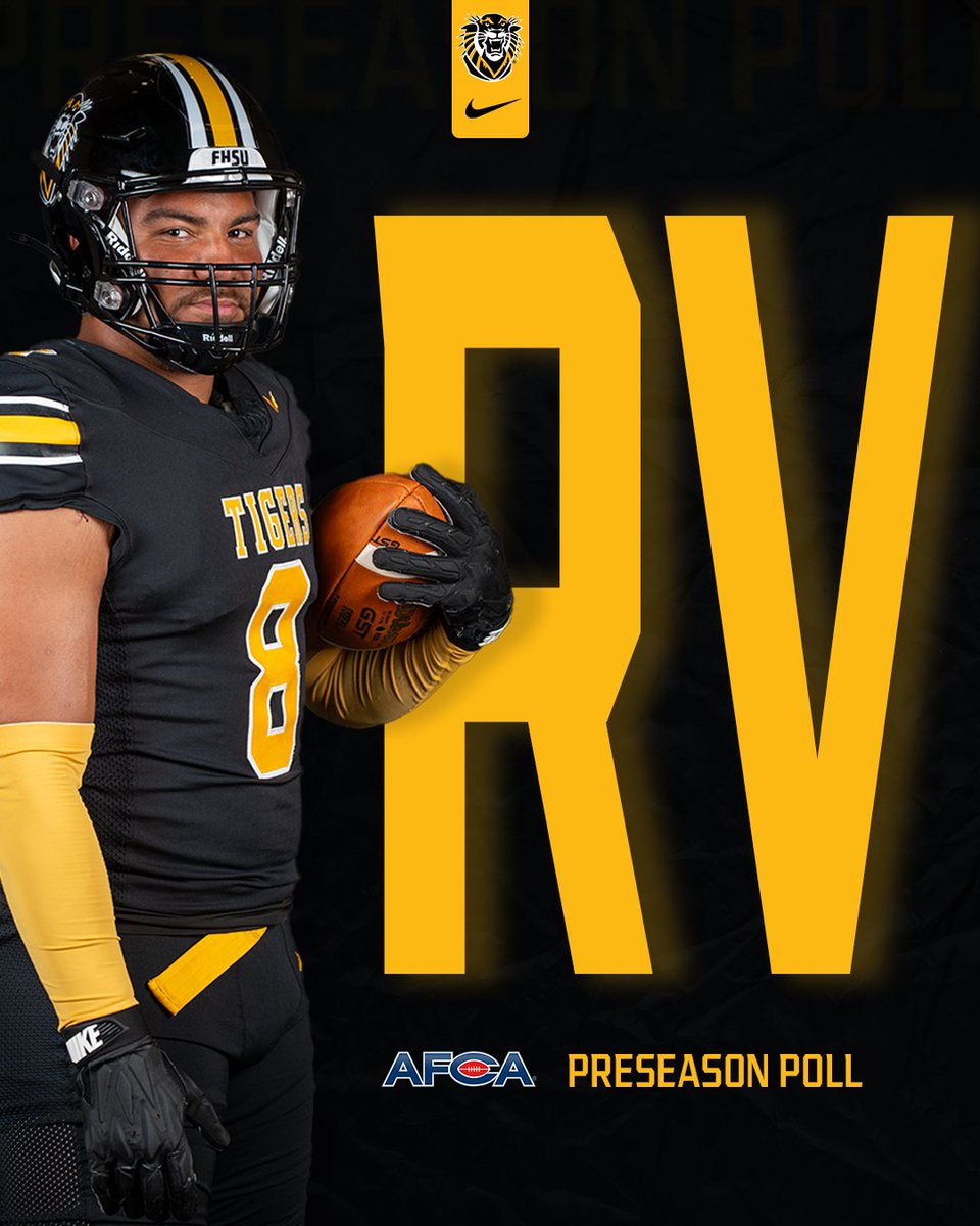 fhsuathletics's tweet photo. 👀 On the radar 

Fort Hays State Football is receiving votes in the AFCA Division II Preseason Coaches Poll.

#DefendTheFort |https://t.co/ybpAIMMeQT https://t.co/PwuV8MRawv