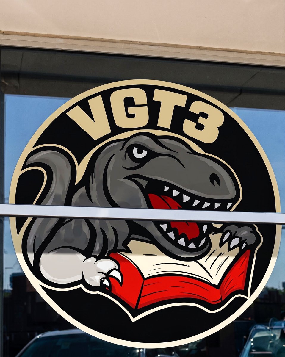 LasVegasLocally's tweet photo. A rare bookseller hid an AirTag in a book he sold online and tracked it to an Amazon "data-ingestion" facility in North Las Vegas where workers scan books to feed artificial intelligence, and then destroy them.

The facility's logo is literally a dinosaur eating a book. https://t.co/5XYfhbJjjC