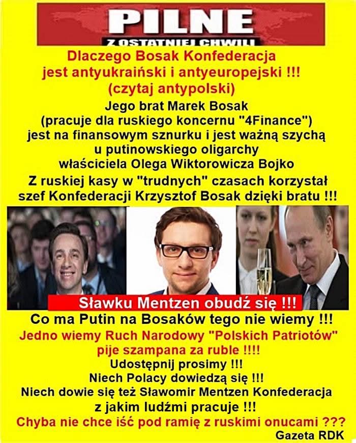 Ratskelker's tweet photo. Bosak Konfederacja powiązania z ruskim oligarchą Putina !!! https://t.co/4I4lQBlVOG