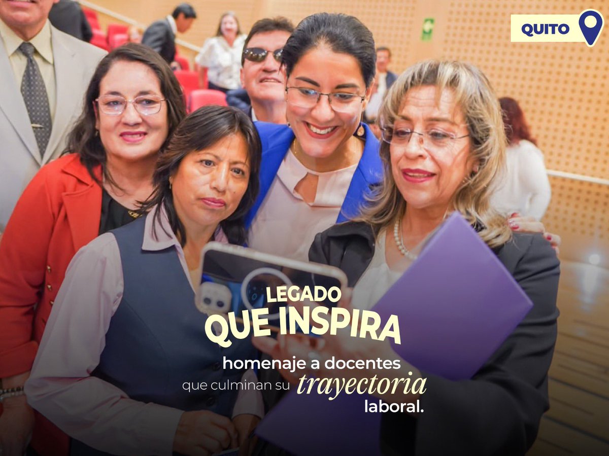 Educacion_Ec's tweet photo. Una vida dedicada a enseñar nunca termina, su legado permanece en cada vida que transformó.📚

📍 Quito | La ministra de Educación, Deporte y Cultura, Gilda Alcívar García, participó en el reconocimiento “Legado que Inspira”, un emotivo homenaje a docentes que culminan su trayectoria laboral y se acogen al proceso de jubilación.

Hoy celebramos mucho más que el cierre de una etapa: celebramos años de vocación, compromiso y amor por la educación. 👨‍🏫💙

Gracias por enseñar, inspirar y dejar una huella que trasciende las aulas. 🇪🇨