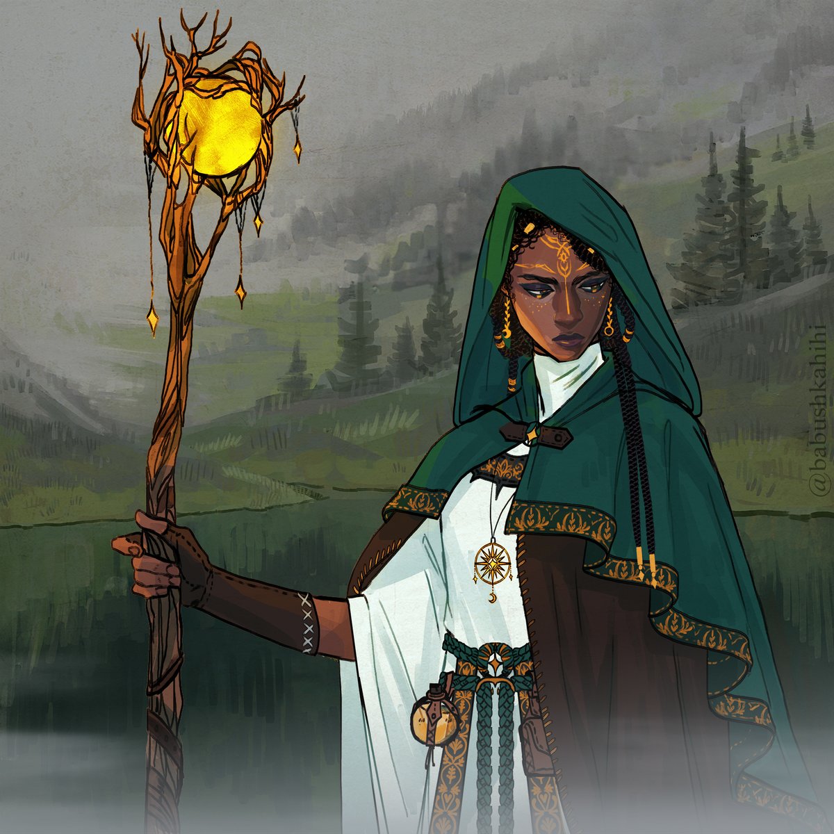 babushkaHiHi's tweet photo. Sun Cleric ☀️Under cloudy skies and heavy fog
#MelMedarda #arcane #fantasy https://t.co/NXOxVatZuk