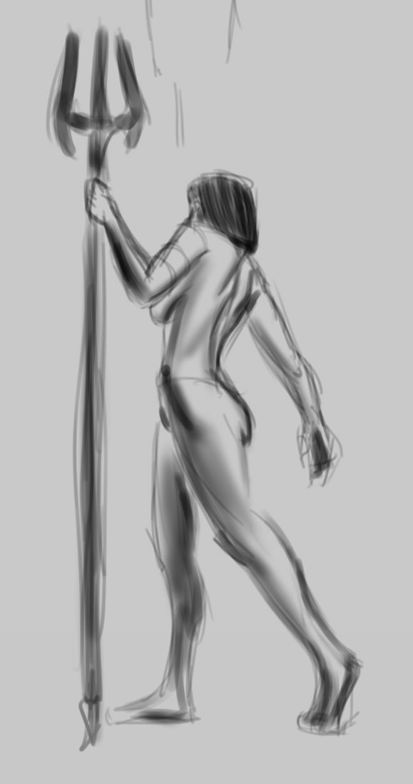 SonngCS's tweet photo. Today's 10-minute gesture. I think I used the airbrush a bit too much and could also have used some highlights with a white brush... In any case, I hope I can draw more tomorrow, work has been a nightmare over the past few days, so I didn't have much time to practice. https://t.co/sAWfw10IBa