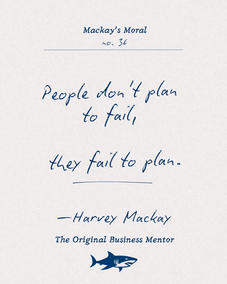 HarveyMackay's tweet photo. In real estate, it’s location, location, location. In sales, it’s preparation, preparation, preparation.
Pressure is what you feel when you’re not prepared. Plan ahead. It wasn’t raining when Noah built the ark.
#MarketingSales #Networking #NetworkingSales https://t.co/yzh8pw5PE0