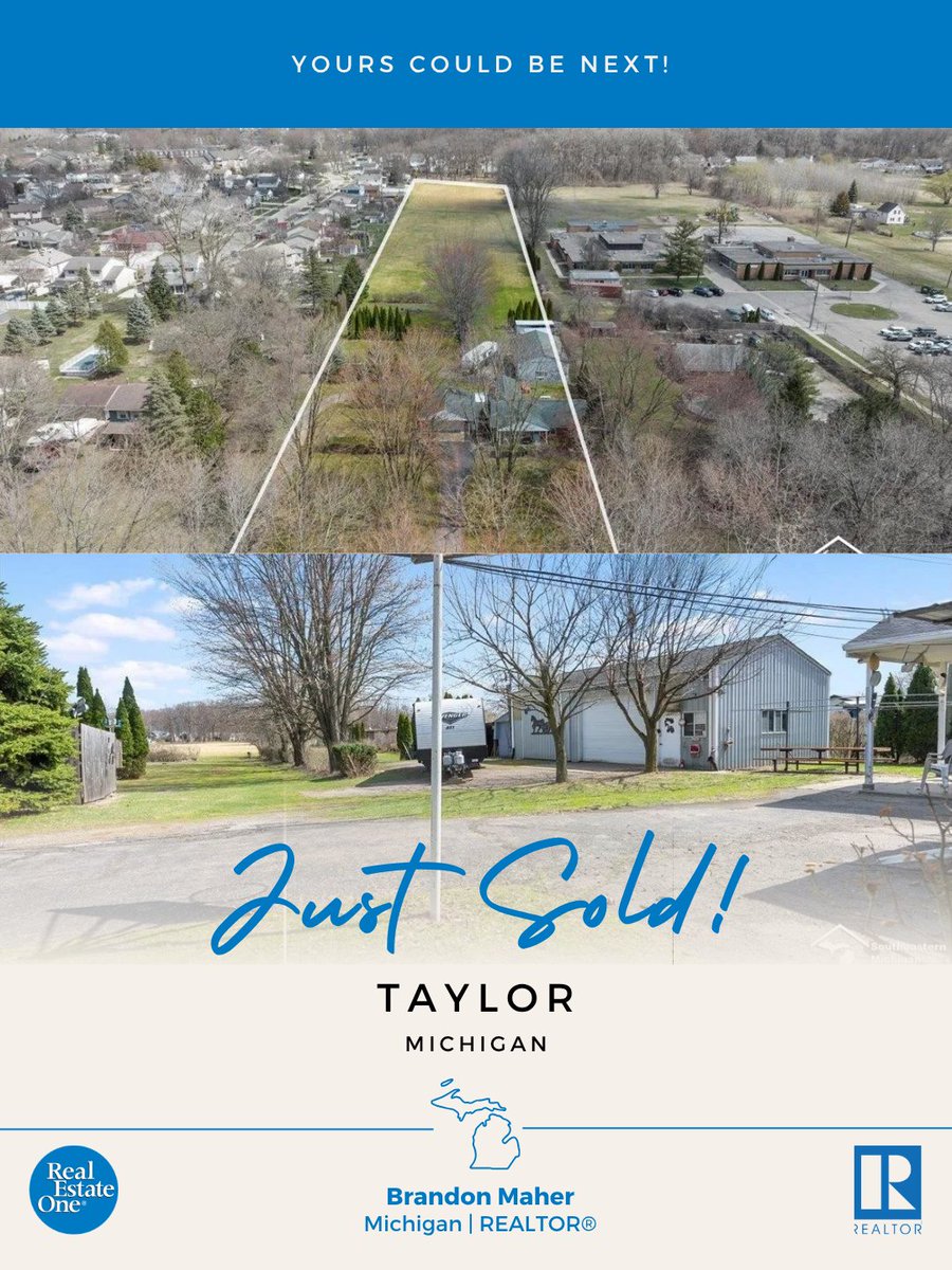 BrandonMRealtor's tweet photo. Just Sold | Taylor, MI😊

Ranch | 1959 | 1,370 sq ft. | 3 bed | 1 bath | 4.93 acres |
2 car garage

Sold on June 10th, 2025.

🌐https://t.co/8HNk93lgor https://t.co/34QxS1vBBc
