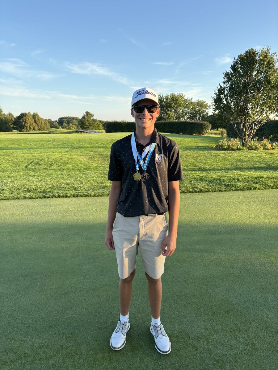 SagesGolf's tweet photo. @SagesGolf Boys capture 3rd place at the Bulldog Invite playing Prairie Vista GC in Bloomington! Kaleb Hendrix takes 9th medalist with a 77! @SagesAthletics @ngpreps https://t.co/1sfwBE41y7