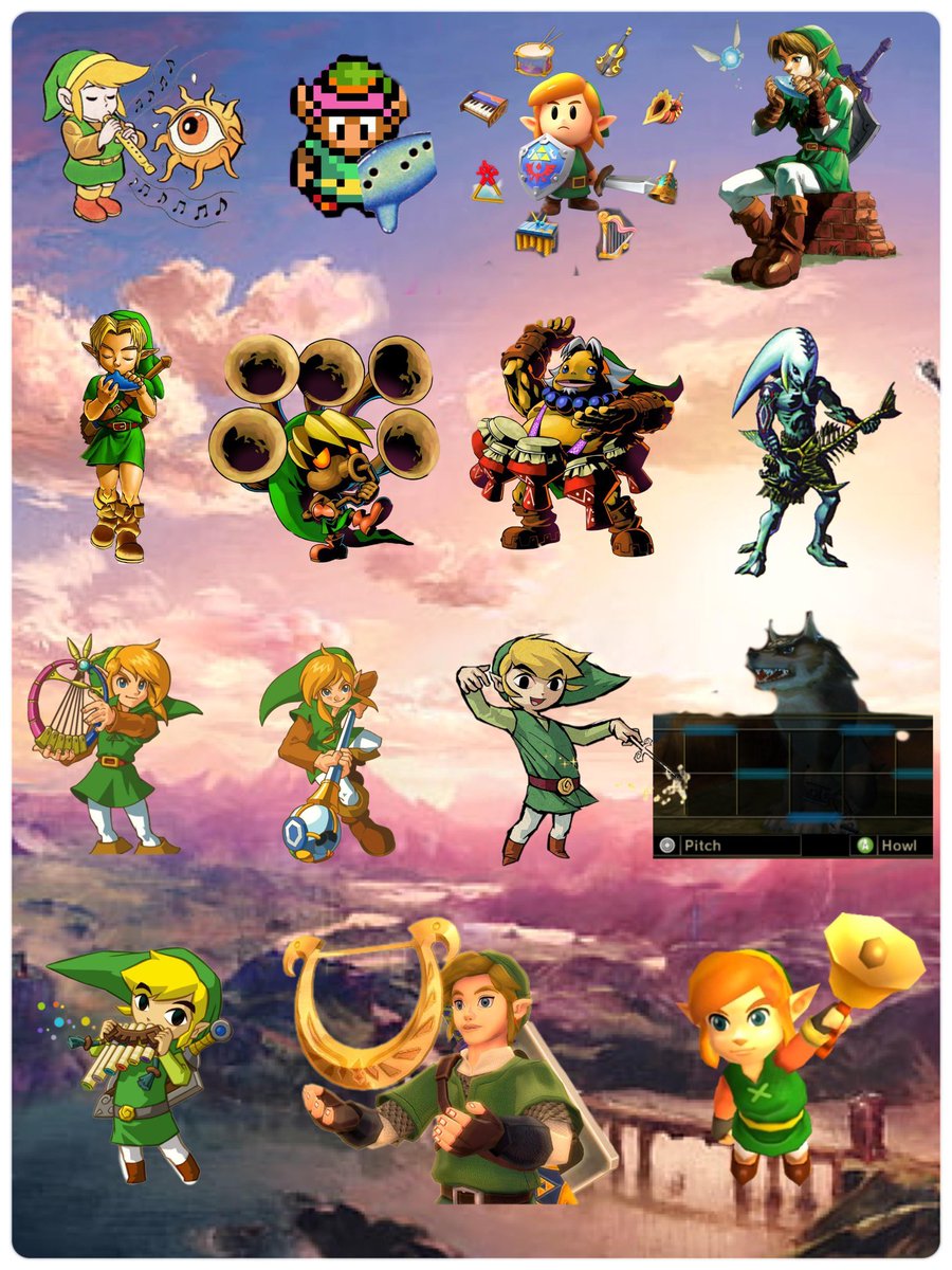 QuetzalPhoenix's tweet photo. Monthly reminder that Link was never a "silent" protagonist, he was almost always presented as a musical prodigy. Link is a hero musician, naturally gifted in both the arts of war and song: a Bard Knight.

This is why modern Link feels so boring in comparison. https://t.co/yQ7VKdqVJB