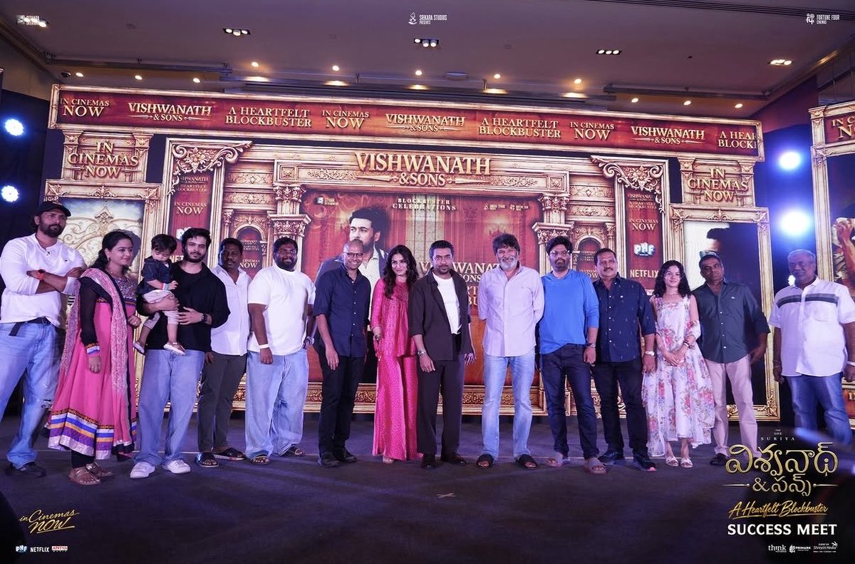 Charanmaveric's tweet photo. As a Suriya fan and a proud father of Charvik, it feels truly special to be a part of this celebration. ❤️‍🔥
Grateful for all the love and support that made Vishwanath &amp; Sons a blockbuster! 🙏🔥
#VishwanathAndSons
#VishwanathAndSons #BlockbusterSuccess 
#suriya 
#suriyafans https://t.co/fBgCZxfqFo