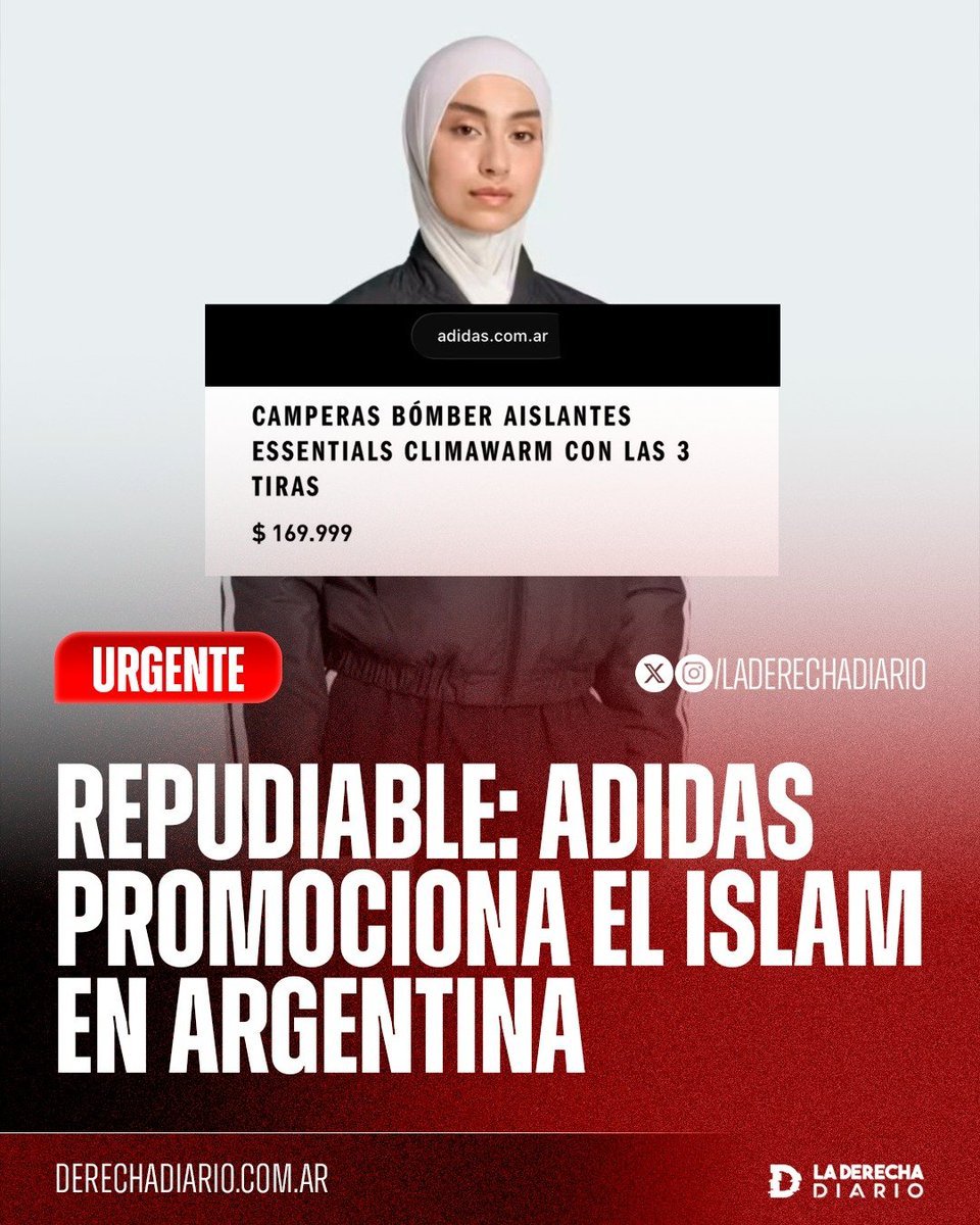 abrilcba_'s tweet photo. Si Adidas promociona el Islam en Argentina es repudiable https://t.co/ilOmV2qfjj