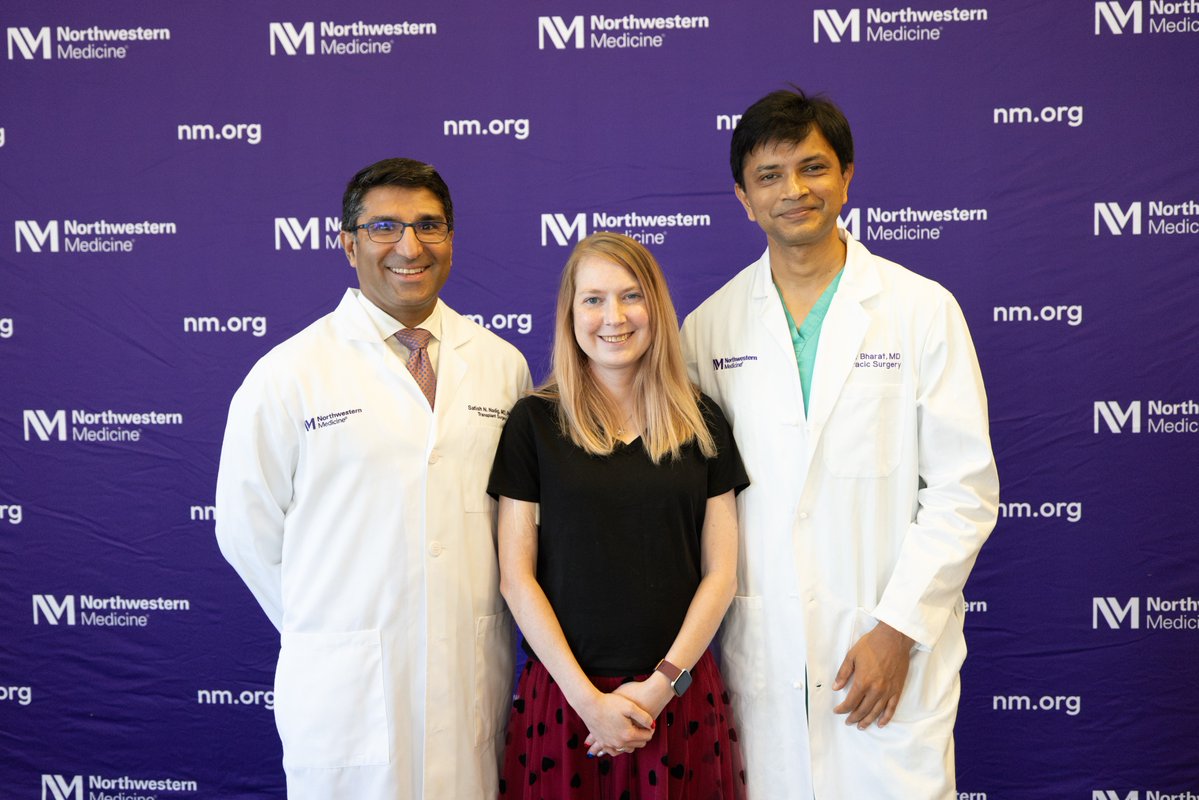 NorthwesternMed's tweet photo. Northwestern Medicine surgeons have performed the first known U.S. quadruple-organ transplant involving retransplanted lungs. Elizabeth Wehrle, 36, of Iowa received two donor lungs for a second time, along with a liver and kidney. https://t.co/mBAwsmkT99
