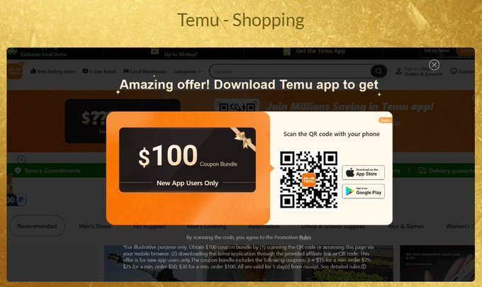 JonArauzo's tweet photo. Don't ignore this amazing $100 coupon bundle deal from Temu. Simply download the Temu app as a new user to claim this coupon bundle today. π΅ ποΈ
β‘οΈ https://t.co/Pjegt9pNXj
#download #app #newuser #couponbundle #shopping #shopnow https://t.co/GL9iuJrEqv