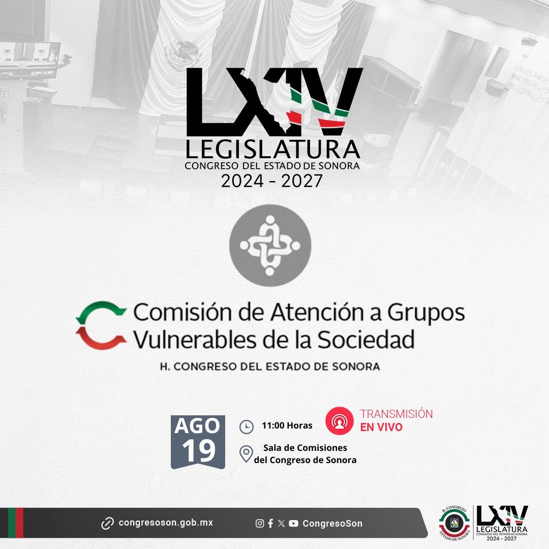 CongresoSon's tweet photo. 📢La Comisión de Atención a Grupos Vulnerables de la Sociedad analizará la iniciativa que adiciona un artículo 303 BIS al Código Penal. https://t.co/KWJKvaXqCY
