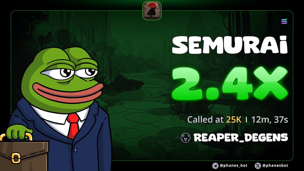 Reaper_degen's tweet photo. $SEMURAI 
2.4x

vhBSTM86xVRnkSt9FH9r5r6MzofMQDEFpxYyLnMpump https://t.co/pCz4vtEvEx