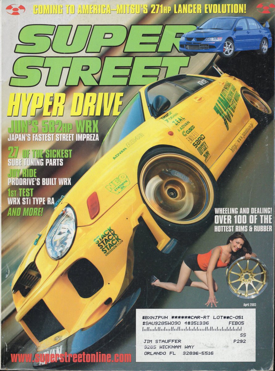 SuperJanico's tweet photo. SUPERSTREET, April 2003
(more in replies) https://t.co/d7Ko3L3y93
