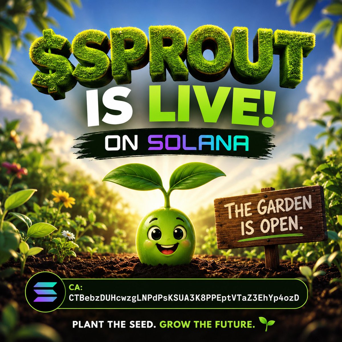 SproutCoinWR's tweet photo. 🌱 THE GARDEN IS OPEN.$SPROUT is officially LIVE on Solana.

The seed has been planted.

The Garden is open.

Come and see what we can build.💰 

CA: CTBebzDUHcwzgLNPdPsKSUA3K8PPEptVTaZ3EhYp4ozD

#SPROUT #Memecoin #Solana #Crypto https://t.co/944ztRmh7z