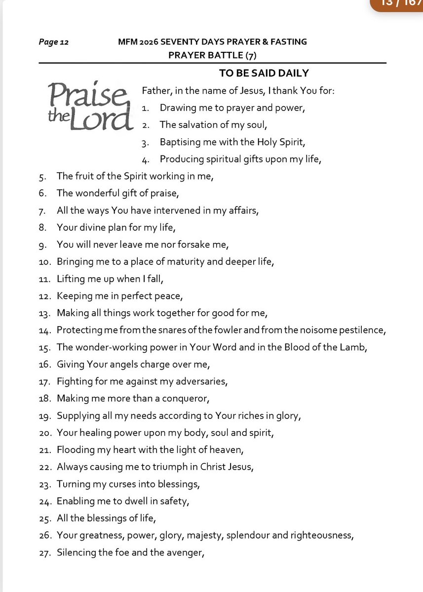 Sincerely_AO's tweet photo. Thanksgiving prayers to be said daily during prayer and fasting. https://t.co/qRyJMmMPDF