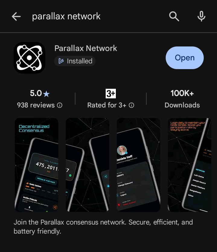 Tokenized99's tweet photo. Day 25 mining #ParallaxNetwork โ๏ธ
Max Supply 10B
Their app was released on Google Play on Feb. 4, 2026. We are still very early! ๐ฅ
Dev is based in ๐ง๐ท
Mining rate is at a juicy 0.9 PAX/hr ๐
Download Parallax Network on Google Play or App Store. Please use my code: 077AED7A https://t.co/HUvfIjexWK
