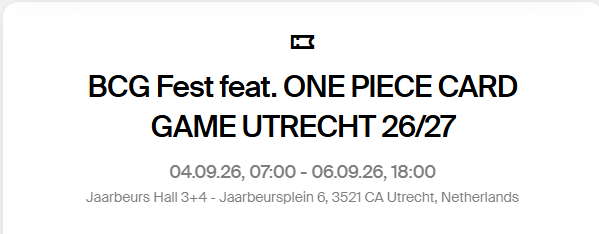 NBGDani's tweet photo. LETS GO !! Got a Flame Flame Event Ticket <3 So lucky🥳 #flameflame #optcg #utrecht https://t.co/cbQyjNMdsz