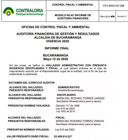 LaPaginaC's tweet photo. URGENTE 🔴💣Jaime Beltrán y María del Rosario Torres ejecutaron mal un préstamo de 79 mil millones en infraestructura educativa con un daño patrimonial de 2458 millones. Este es el informe de la Contraloría ¿Así van a ejecutar los dineros frente al terremoto en el @Minvivienda https://t.co/DkSxU0i5Sy