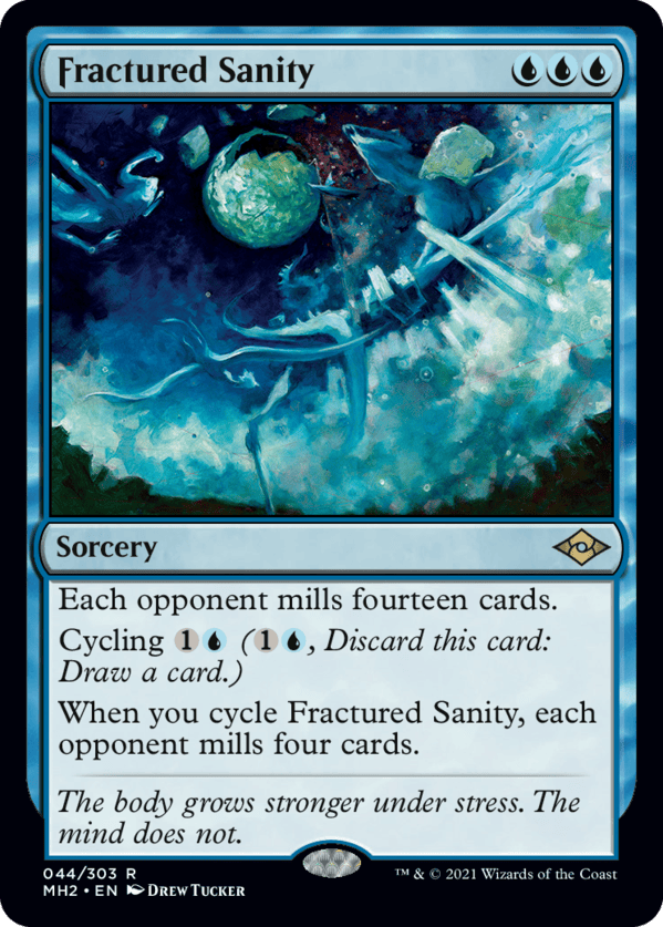 KeikiAmai's tweet photo. I just want to point out that a player's deck in Magic: The Gathering represents the accumulation of a wizard's knowledge and learned spells. 

As such, using effects that mill your opponent's cards could be considered a form of bimbofication hypnosis. 

In this essay I will- https://t.co/fWGuR9o1BM