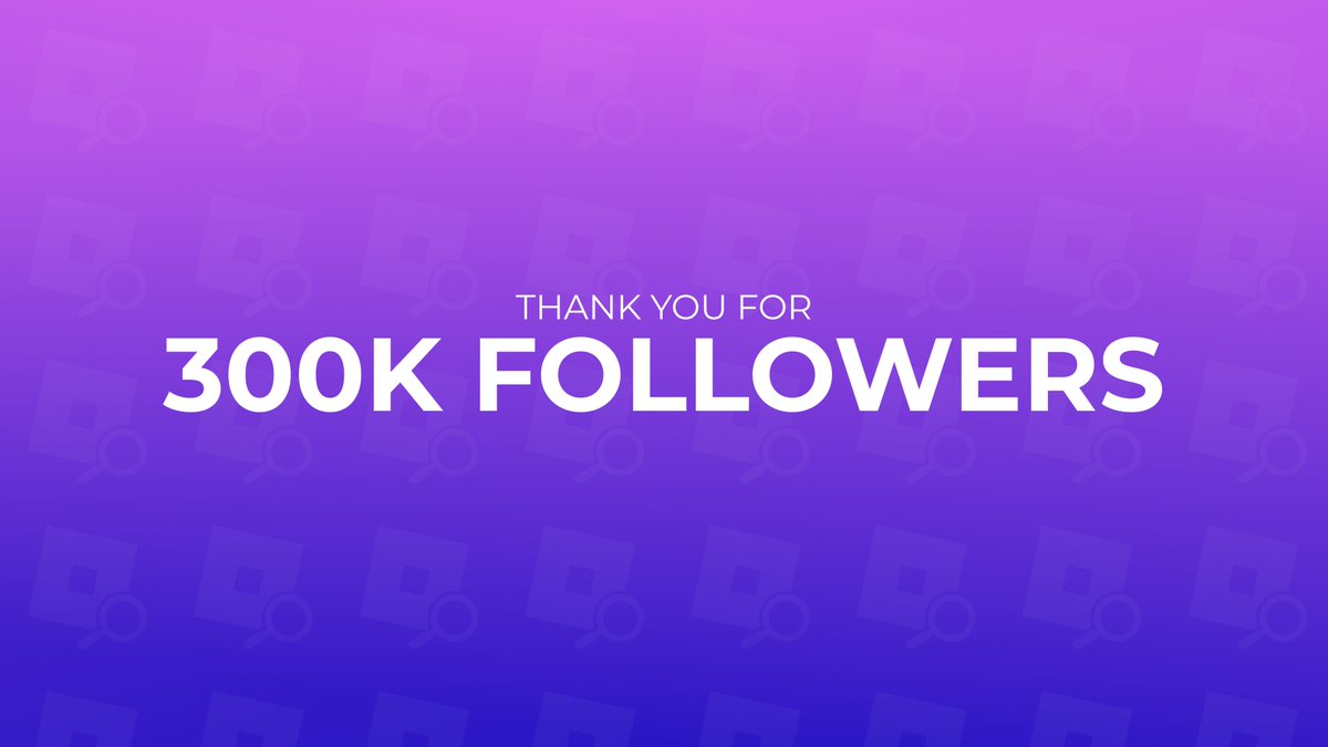 RBXEventHunters's tweet photo. Aaaand we've surpassed 300,000 followers!!! 🥳

It's crazy that I'm only about a day late with this announcement and we're already at 305k... We've honestly been flying past all of these milestones and I myself am sort of struggling to comprehend everything as I'm writing this...

It goes without saying that we couldn't be more thankful for everything! We feel honored to get to help so many people with what we do, and of course, we only plan on doing more cool stuff at even higher quality.

Looking back at the graphics we had just a year ago, for example, I'd definitely say they've improved haha. We're definitely not slowing down though, and I promise we'll have a ton of cool stuff coming up 👀 (streams, giveaways, community events and much more)

Lastly, I do wanna take a moment to also shout out our very own Discord server, since a ton of awesome people are already active in it and we can't wait to see even more people tune in! https://t.co/yrggEfVe0P

That's it from me though!! For one last time: Thank you so much ❤️