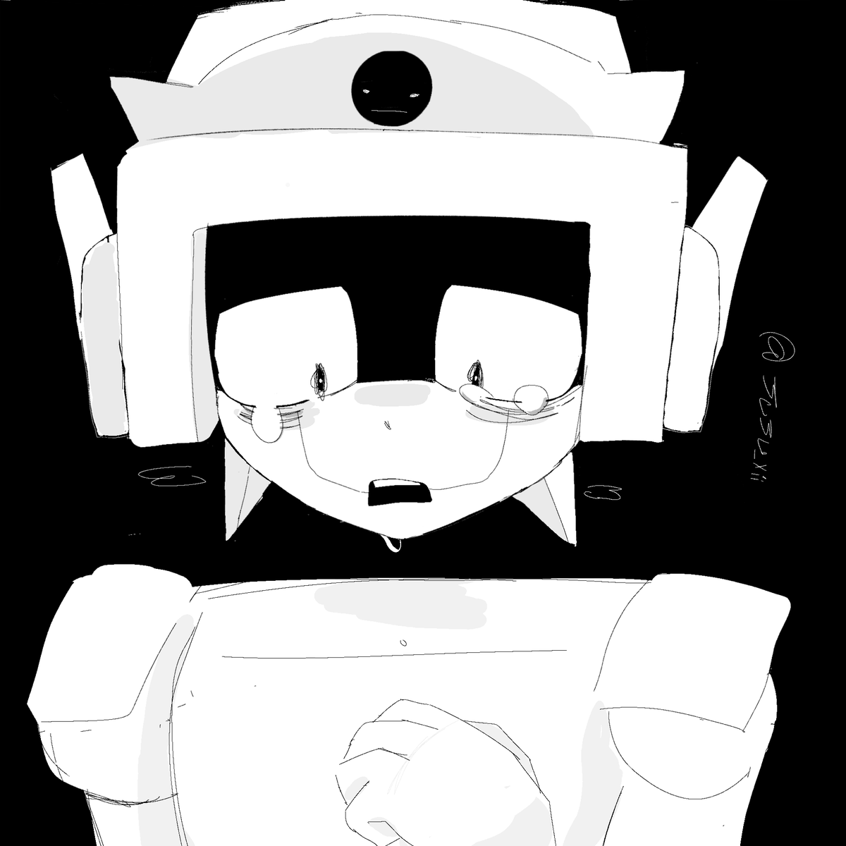 Yurexey's tweet photo. Et maintenant, le petit vendeur de billets se retrouve seul avec ses pensées…( J'ai ma tablette en main, je vais peut-être essayer de dessiner dessus plutôt que de brûler l'écran de mon téléphone avec mon doigt.) #Larrybrawlstars https://t.co/iuHOF41bTf