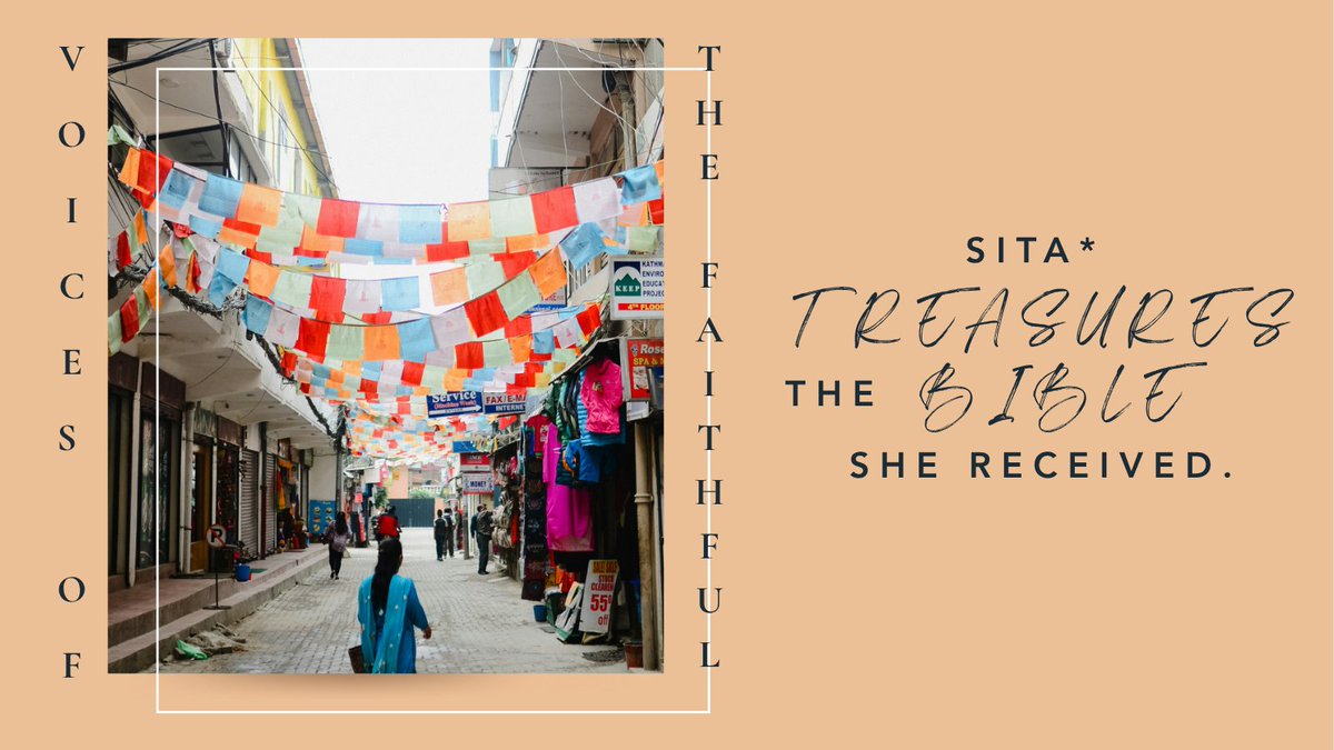 VOMC's tweet photo. For years, I’ve been going to church and listening to the Word of God, but I never had my own Bible.
*Name and photo adapted for security purposes.
#Nepal #PersecutedChurch #Christian #Pray #VoiceoftheMartyrsCanada https://t.co/nXPoac8OjO