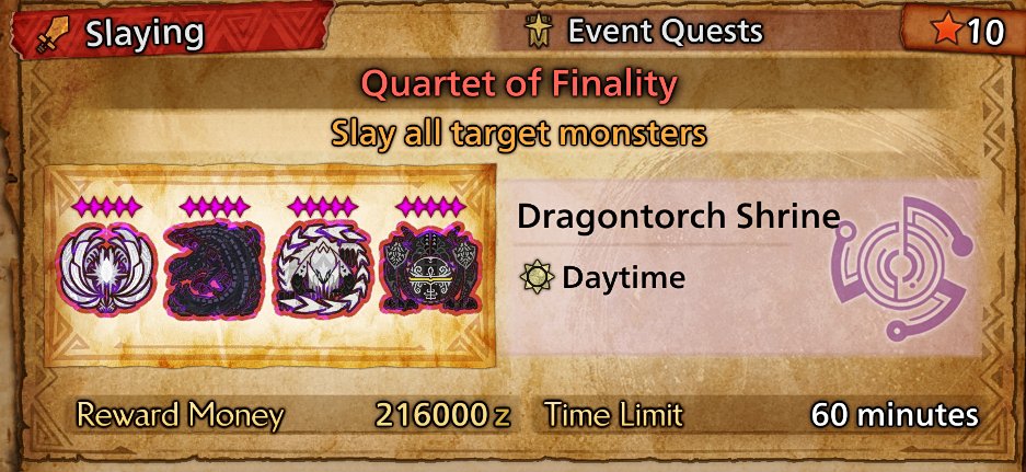 SappleMyrup's tweet photo. This the type of quest your friends post after saying one more hunt for the night https://t.co/aG15nNRBZY