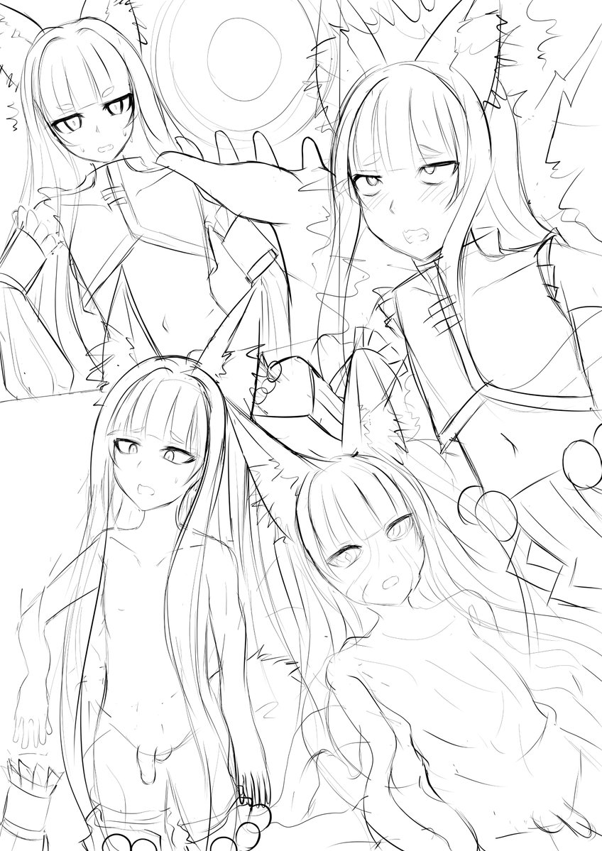 PuniPuni_XD's tweet photo. This commission is quite detailed and spans five pages. It's a tough job, but I have to finish it before the end of the month! Haha. https://t.co/bUDmxdAmWy