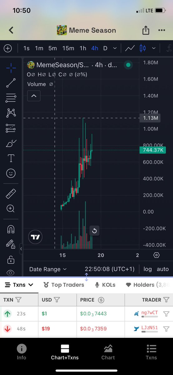 jafarpcc's tweet photo. Called $MemeSeason live on my TikTok account at 120k MC… now sitting at 1.1M MC! Almost 10x call! 📈🔥
Trending top on FOMO alongside giants, but we’re just getting started. 🚀
Cc: @xcalebonsolana 🤝
#MemeSeason #Solana #Memecoin https://t.co/ZdAP1WcmIm