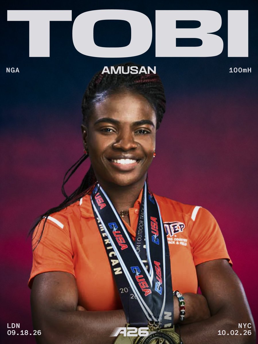 athlos's tweet photo. The world record holder is coming to ATHLOS 👏Tobi is taking on what she does best, the 100m hurdles 😌

Watch her compete this fall at ATHLOS LDN &amp; NYC!! @Evaglobal01 https://t.co/tweSs9NXSO