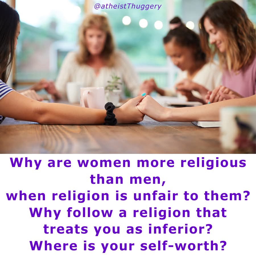 Arnisaeus's tweet photo. It's always so funny how condescending atheists are to religious women. They're just too stupid to realize that what they really want is no kids and a career! https://t.co/PLYQdEHpdY