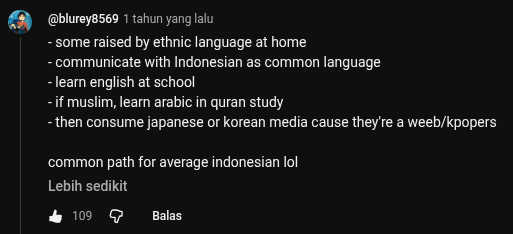 itjustsomenoe's tweet photo. people might wonder, but this is exactly how Indonesian learn languages https://t.co/Jza1MvqiRP