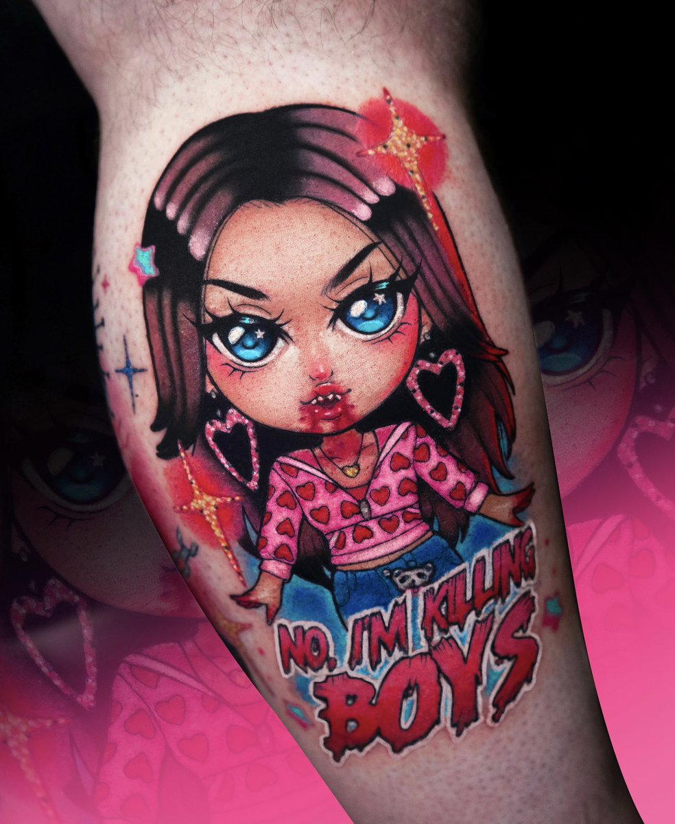 xamytc's tweet photo. Las dos piezas que hice en la Tattoo Convention, amé mucho como quedaron 🥹💖✨ Y si, el primero es de Jennifer’s Body https://t.co/tWGKiRyiPt