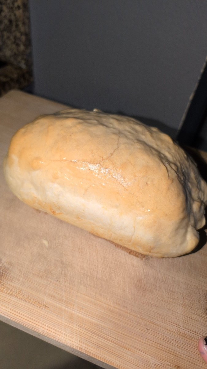 Potaytoe_47's tweet photo. I made bread for the first time!!! It came out so good haha! Not sure why this thing saysade with AI like what the heck this is real bread lol
#bread #homemade https://t.co/vusc8VLpTP