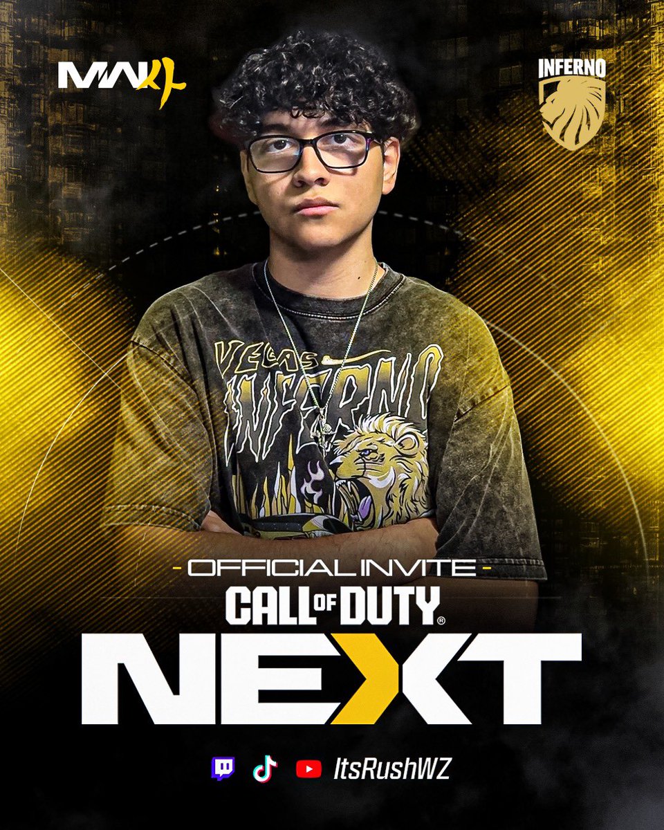 Itsrushwz's tweet photo. I am excited to announce that I have been invited to Call of Duty: NEXT to SHOWCASE GAMEPLAY for #MW4 EARLY! 🔥

Join me LIVE on August 21st on Youtube, Twitch, and Tik Tok @ 8:30 AM PT/11:30 AM EST! 👆🏻

This will be my FIRST EVER COD NEXT and I can’t thank @CallofDuty and the team at @InfinityWard enough for the opportunity! Thank you to everyone who has supported all these years, I wouldn’t be here without you guys!