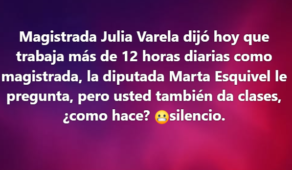 Roger_Retana's tweet photo. Llegó a mentir, sin asco; el trabajo de los magistrados lo hace el enorme ejército de Letrados que tienen, por esto a ella le sobra tiempo para dar clases y ganarse unos milloncitos más... @RodrigoChavesR   @laurapresi2026 https://t.co/cKMjOhAMod