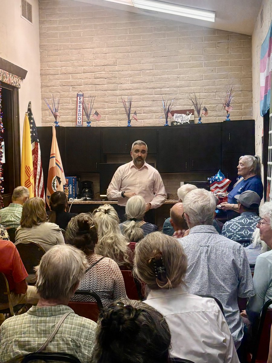 TorrezforNM's tweet photo. What a night in San Juan County! A packed house, great conversations, and New Mexicans ready to keep moving forward.

Thank you to the San Juan Democrats for hosting us and to everyone who came out.

I’m taking these conversations on the road.
Next up: Gallup tomorrow at 5 PM. https://t.co/ELoebGSypO