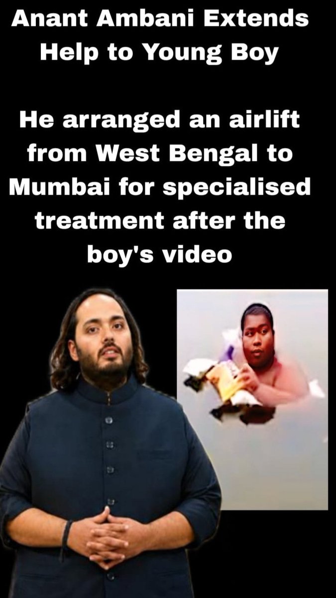 AliMechant50571's tweet photo. "I created this image to honor the great work you are doing. You are a true hero!

​#AnantAmbani #Ambani #Humanity
#KurlaSamajSevaGroup.🤲❤️🙏
@anantdadaambani https://t.co/Skn3TKXonQ