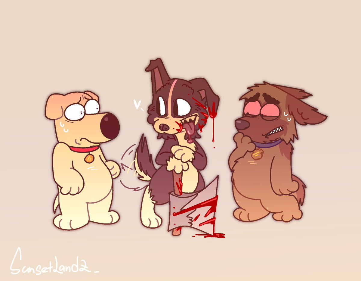 SunsetLandZ's tweet photo. Did this in March 'cause I've been wanted to see these doogies meeting for a long time
#familyguy #mrpickles #paradisepd https://t.co/w52dx7q3qI