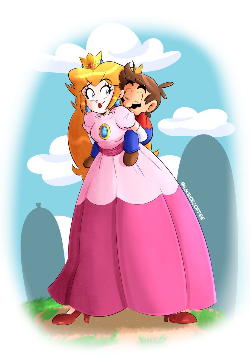 ilikeicecoffee's tweet photo. Peach carries an adventure-tired Mario back to her castle❤️🩷 https://t.co/yBTiztWkjz