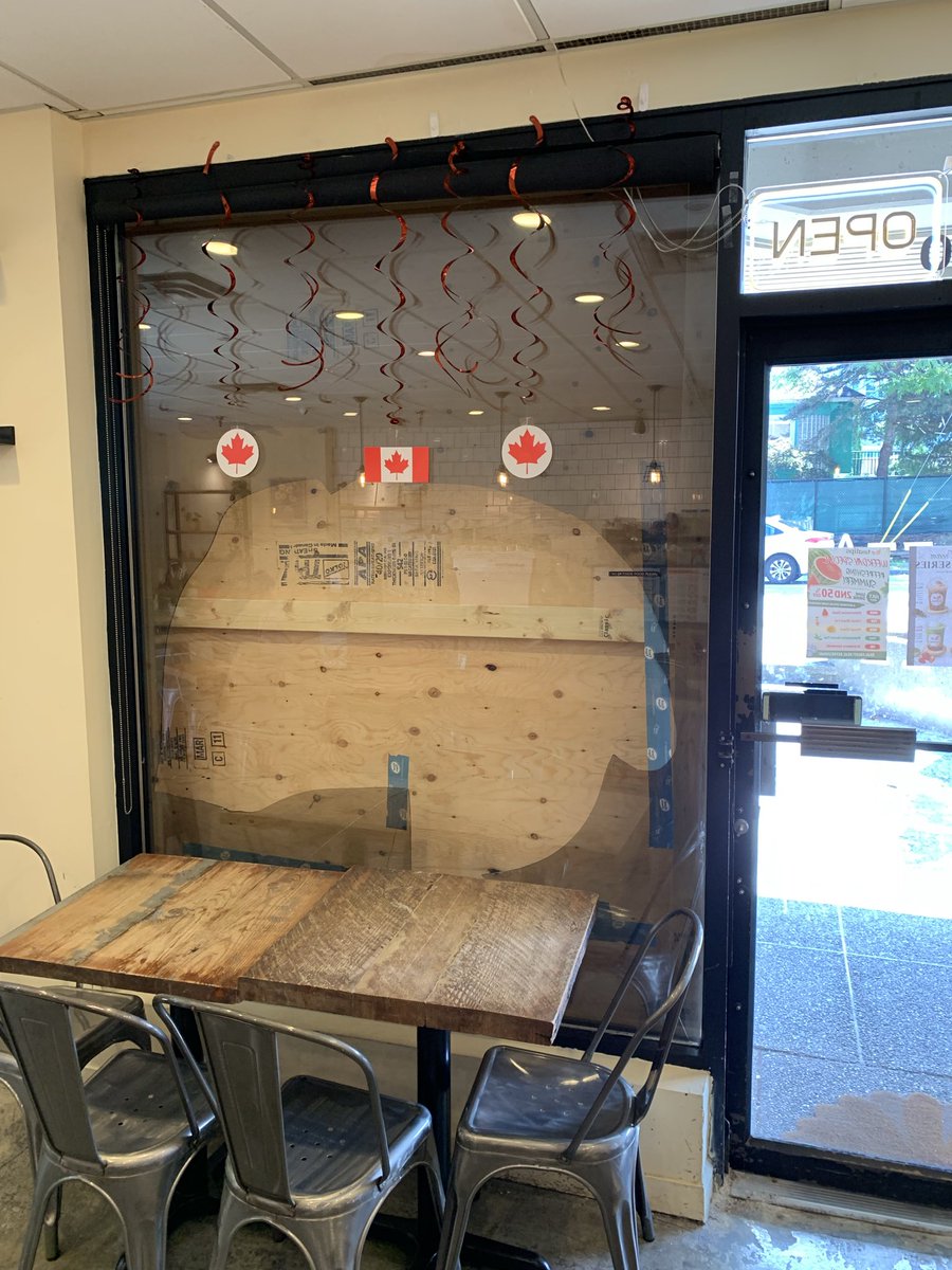 john26776's tweet photo. @VanCityVice Lunatics and thieves seem to be smashing glass with impunity in Metrotown, Burnaby, as well. Our corner coffee shop window and my apartment building’s front door last week. The Metrotown Skytrain Station glass is broken so often it’s as though it’s someone’s full-time job. https://t.co/3yjsqbFYp3